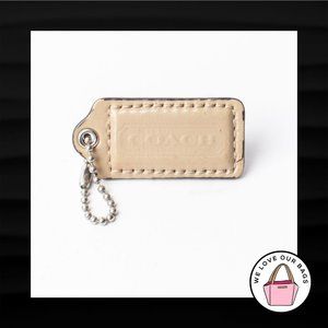 2" Medium COACH TAUPE TAN PATENT LEATHER KEY FOB